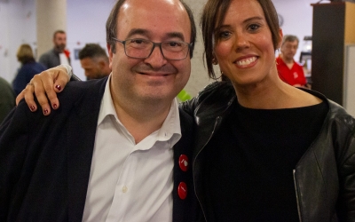 Farrés i Iceta, després de l'acte de tancament de campanya | PSC Sabadell